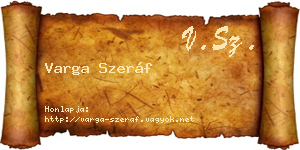 Varga Szeráf névjegykártya